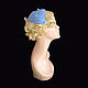 The hat overlay is sky blue. Hats1. Novozhilova Hats. My Livemaster. Фото №6