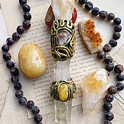 Фен-шуй и эзотерика handmade. Livemaster - original item Magic wand made of citrine, amber and quartz. Handmade.