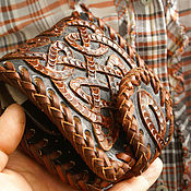 Сумки и аксессуары handmade. Livemaster - original item Men`s leather wallet-Celtic knot. Handmade.
