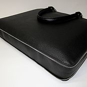 Сумки и аксессуары handmade. Livemaster - original item Bag-folder female. Black textured calf leather.. Handmade.