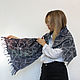 Felted scarf 'Ice' double-sided. Scarves. silk wool. My Livemaster. Фото №4