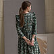Emerald-colored linen dress with wings. Dresses. molinialife. Online shopping on My Livemaster.  Фото №2