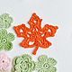 Maple leaves, knitted, home decor, scrap, crochet applications. Doilies. Natalie crochet flowers. My Livemaster. Фото №4