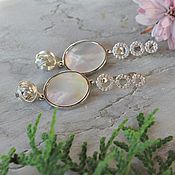 Украшения handmade. Livemaster - original item Earrings with mother of pearl. Handmade.