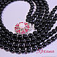 Adelaide necklace multi-row black agate pearls crystals, Necklace, Khimki,  Фото №1