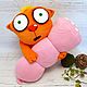 Will Not Give Up! Soft toy plush red cat with sausage, Stuffed Toys, Moscow,  Фото №1