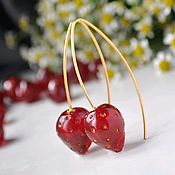 Украшения handmade. Livemaster - original item Strawberry earrings - long earrings. Handmade.