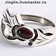 Ring-Holly with garnet, Rings, Moscow,  Фото №1