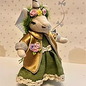 Куклы и игрушки handmade. Livemaster - original item Stuffed Unicorn Toy with Green Hair. Handmade.