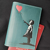 Субкультуры handmade. Livemaster - original item Accessories: BANKSY, passport cover. Handmade.
