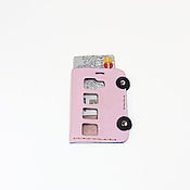 Сумки и аксессуары handmade. Livemaster - original item Mini cardholder, Mini wallet, Travel card holder. pink.. Handmade.