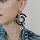 Asymmetric earrings made of wood with gold plating, Earrings, Smolensk,  Фото №1