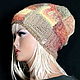 Шапки "Azteca" 54,  90 (шапка вяз, шапка квадрат). Шапки. Ирина(shvilinka.knit). Ярмарка Мастеров.  Фото №7