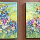 Painting diptych meadow flowers in the sun 'Life' 2 by 30h24h1,5 cm. Pictures. chuvstvo-pozitiva (chuvstvo-pozitiva). Online shopping on My Livemaster.  Фото №2