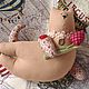 Заказать Летящий котик Тильда Vintage Flower (весенний, с тюльпаном). Валентинка: Неслучайные подарки. Ярмарка Мастеров. . Тильда Зверята Фото №3