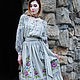 Long linen dress with hand-painted and embroidered. Dresses. KVITKA. Online shopping on My Livemaster.  Фото №2