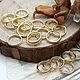 20 PCs. Double rings 7 mm color gold (977-Z), Accessories for jewelry, Voronezh,  Фото №1