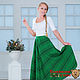 Warm skirt with pockets 'herringbone' green. Skirts. Slavyanskie uzory. My Livemaster. Фото №4