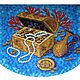 Мозаичное панно в бассейн - сундук с сокровищами, Панно, Москва,  Фото №1