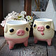  Pig-cow, mug on legs. Mugs and cups. alisbelldoll (alisbell). My Livemaster. Фото №6
