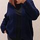Кардиган вязаный женский на пуговках темно-синий. Кардиганы. Sweater Star Вязание на заказ. Ярмарка Мастеров.  Фото №4