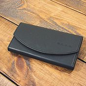 Сумки и аксессуары handmade. Livemaster - original item Leather wallet with magnetic button. Handmade.