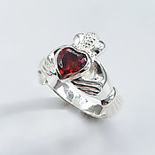 Украшения handmade. Livemaster - original item Kladdak ring with a garnet heart. Handmade.
