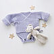 Newborn bodysuit, cotton. 0-3 months. Purple. Gift for newborn. babyshop. Online shopping on My Livemaster.  Фото №2