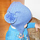 Детская шапочка с ушками и двумя помпонами. Шапки. Елена Шарп. Интернет-магазин Ярмарка Мастеров.  Фото №2
