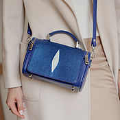 Сумки и аксессуары handmade. Livemaster - original item Women`s blue bag bag made of sea Stingray leather. Handmade.