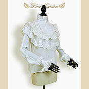 Одежда handmade. Livemaster - original item Victorian Edwardian Ruffled  Blouse. Handmade.