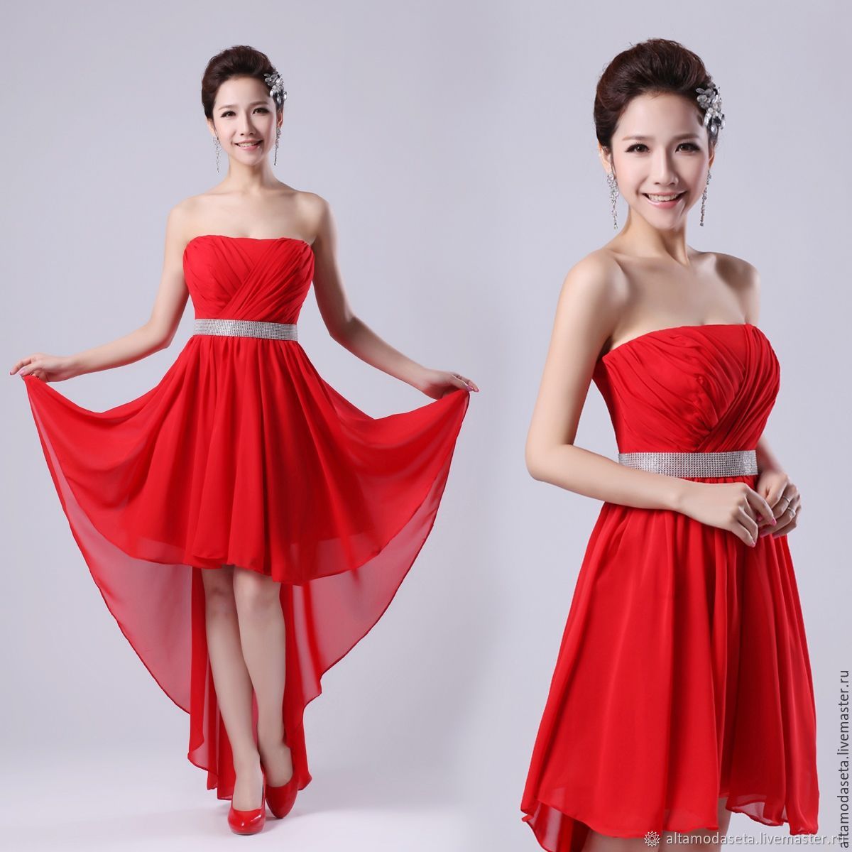 Красное платье для