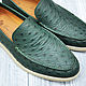 Men's loafers made of genuine ostrich leather, individual tailoring!. Loafers. SHOES&BAGS. My Livemaster. Фото №5