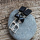 Silver tourmaline/spinel earrings 'Black Panther' 925 pr. Earrings. The inspiration of nature in stones. My Livemaster. Фото №5