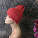 Women's knitted hat, beanie, hat, pumpkin, Caps, Ozersk,  Фото №1