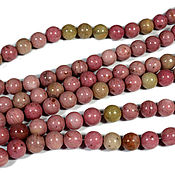 Материалы для творчества handmade. Livemaster - original item Copy of Copy of Rhodonite 4 mm thread, cut beads, faceted stones. Handmade.