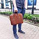 Leather Men's bag for documents. Men\'s bag. PANI (pani-bag). Online shopping on My Livemaster.  Фото №2