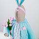 Заказать Зайка с тюльпанами и птичкой. FabricBunnyStore. Ярмарка Мастеров. . Тильда Зверята Фото №3