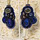 Earrings beaded embroidered ' Date', Earrings, Moscow,  Фото №1