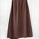Brown linen boho skirt. Skirts. etnoart. My Livemaster. Фото №4