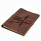 A4 notebook on rings made of genuine leather Crazy Horse. Notebooks. Ptaho. Online shopping on My Livemaster.  Фото №2