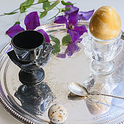 Посуда handmade. Livemaster - original item Vintage Glass Poached Egg Stand France. Handmade.