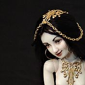 porcelain. Jointed doll Black Lorelei