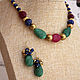 Beads India with emeralds, sapphires and rubies, brass, blue raspberry. Necklace. Ritasdreams (ritasdreams). My Livemaster. Фото №5