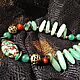 Beads'Spring' Jade, Natural coral, Lampwork, Necklace, Moscow,  Фото №1