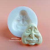 Материалы для творчества handmade. Livemaster - original item Mold Face 3,5 x 3,5 x 1 cm Silicone Mold Face for Doll. Handmade.