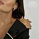 Серьги позолоченные камушки в стиле CELINE limited collection, Серьги классические, Москва,  Фото №1