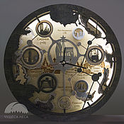 Для дома и интерьера handmade. Livemaster - original item Panel clock with backlight 