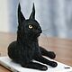 Black cat Maine Coon. Felted Toy. zverki (zverki). My Livemaster. Фото №5