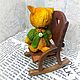 Mr.Camomile (Ромашка:)7 см тедди лис). Мишки Тедди. Ирина Ермакова. Ярмарка Мастеров.  Фото №4